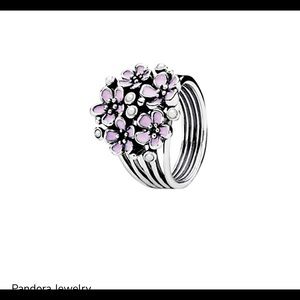Pandora Cherry Blossom Ring. Size 7.5 Retired